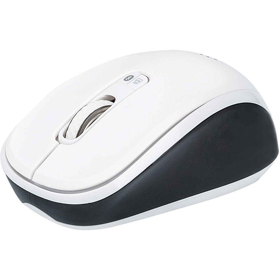 Manhattan Dual-Mode Mouse, Bluetooth 4.0 and 2.4 GHz Wireless, 800/1200/1600 dpi, Three Buttons With Scroll Wheel, Black & White, Three Year Warranty, Box