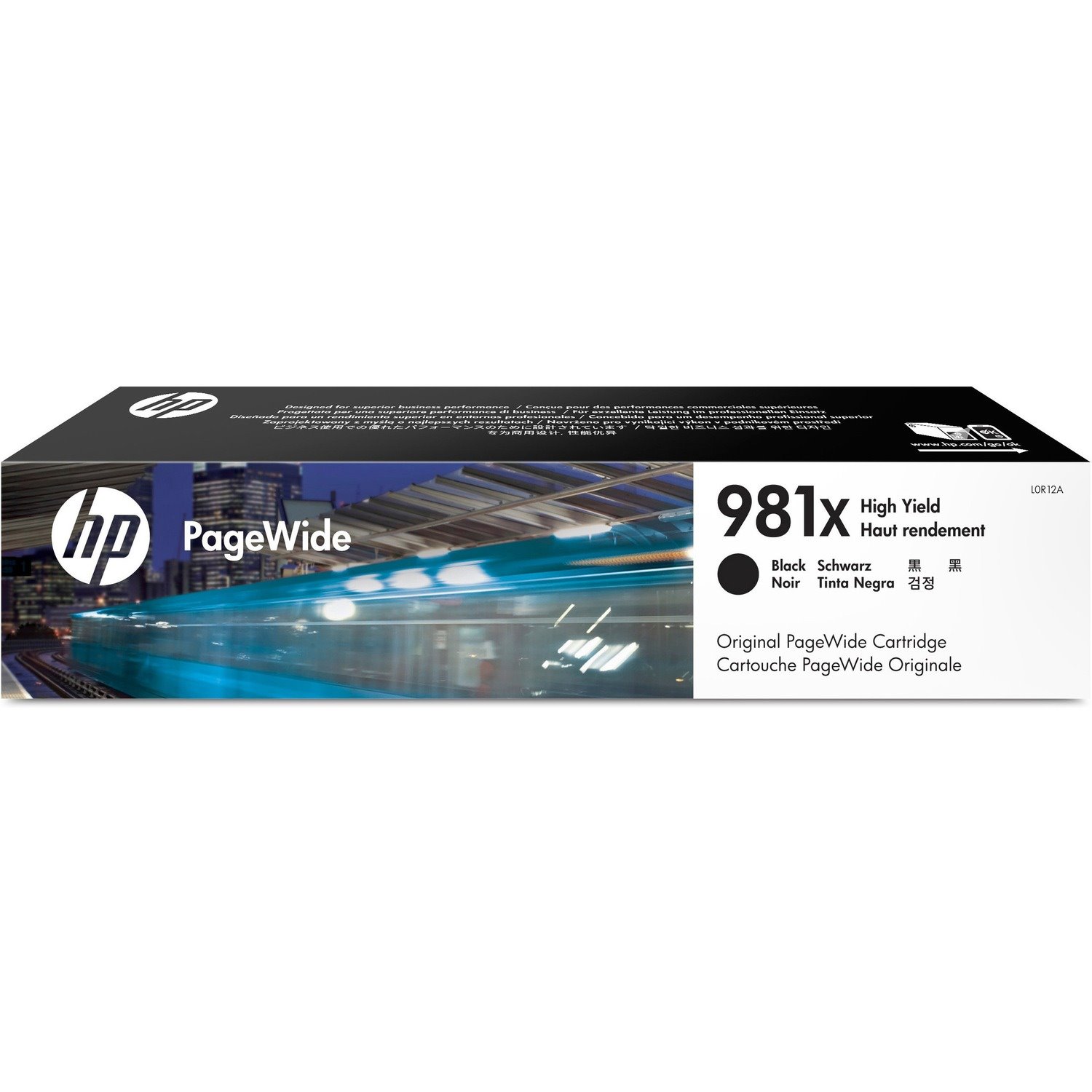 HP 981X (L0R12A) Original High Yield Page Wide Ink Cartridge - Single Pack - Black - 1 Each