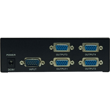 Eaton Tripp Lite Series 4-Port VGA/SVGA Video Splitter with Signal Booster, High Resolution Video, 350MHz, (HD15 M/4xF)