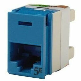 Ortronics Clarity 5e Panel Jack, Rear Load, T568a/b, 180 Deg, Blue