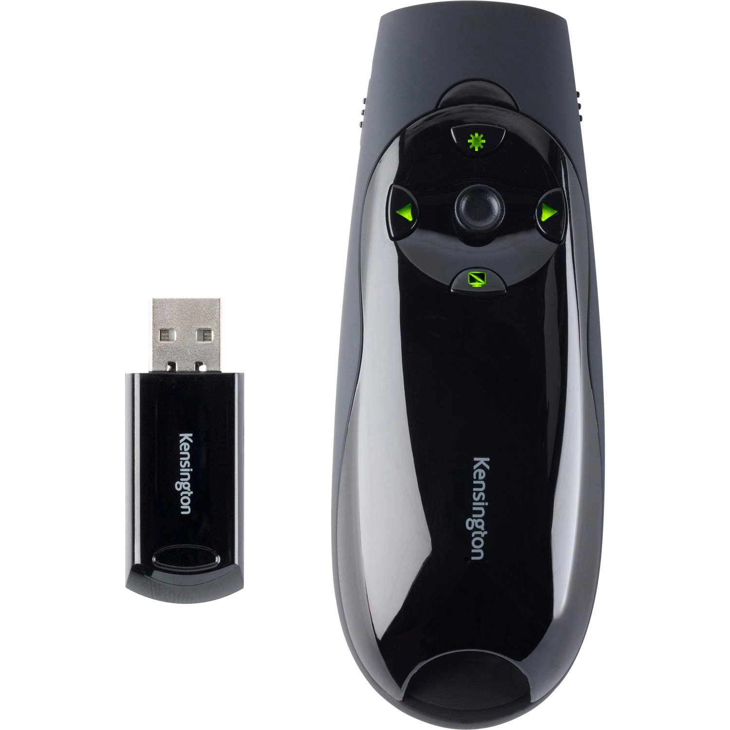 Kensington Presenter Expert Presentation Pointer - Radio Frequency - USB - Laser - 4 Button(s) - Black