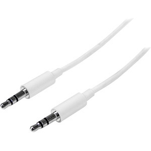 StarTech.com 2m White Slim 3.5mm Stereo Audio Cable - Male to Male