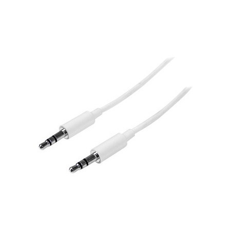 StarTech.com 2m White Slim 3.5mm Stereo Audio Cable - Male to Male