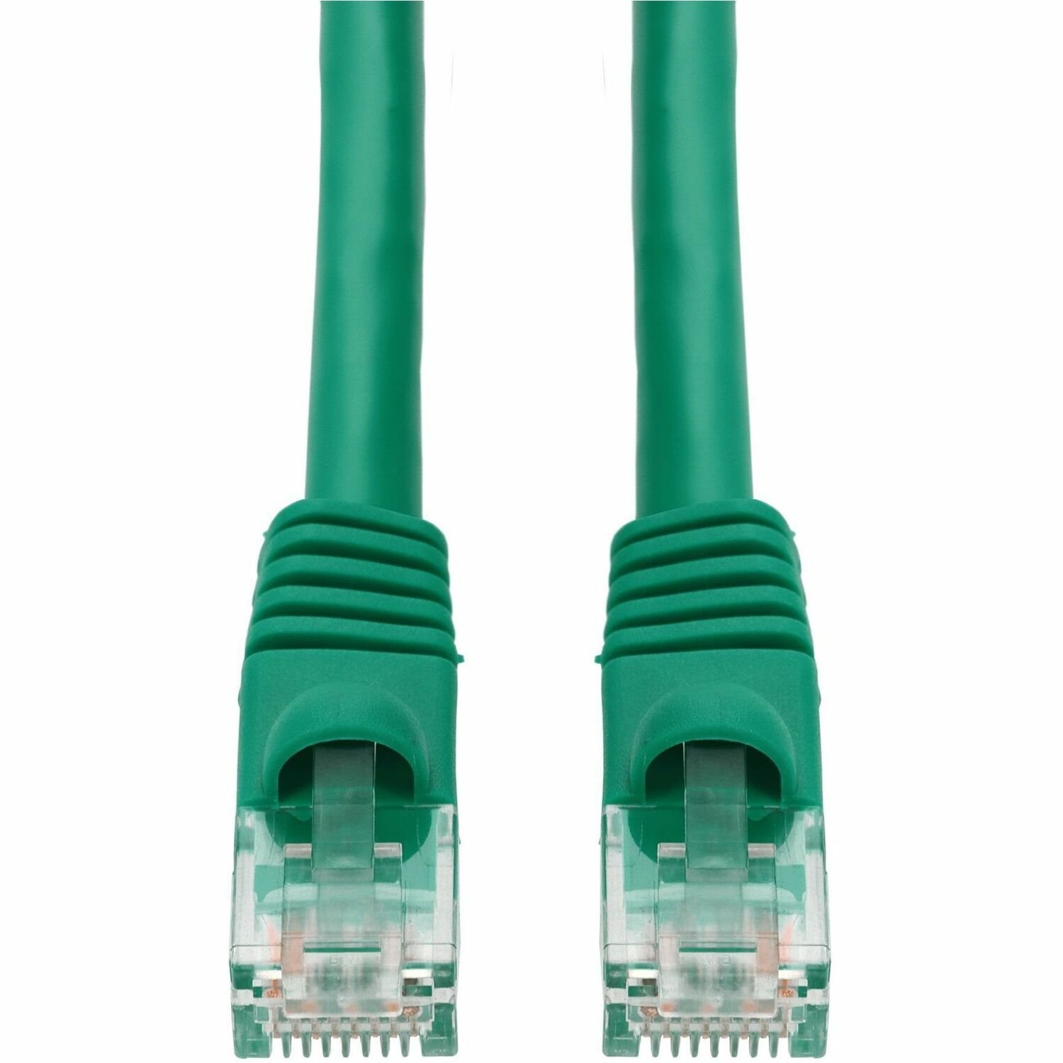 AddOn 12ft Green CAT 6A PVC Ethernet Cable Snagless Bubble Boot RJ-45 M/M