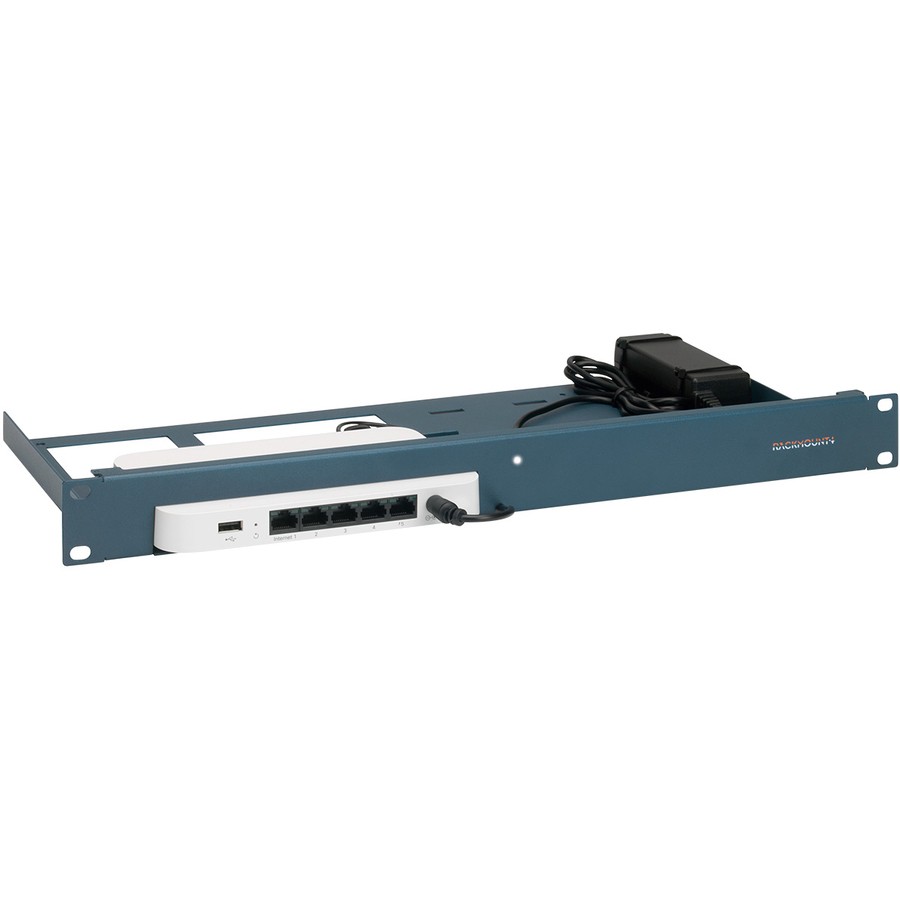 RACKMOUNT.IT Cisrack RM-CI-T12 1U Rack-mountable Rack Shelf for Networking, Firewall - 482.60 mm Rack Width - Metallic Blue