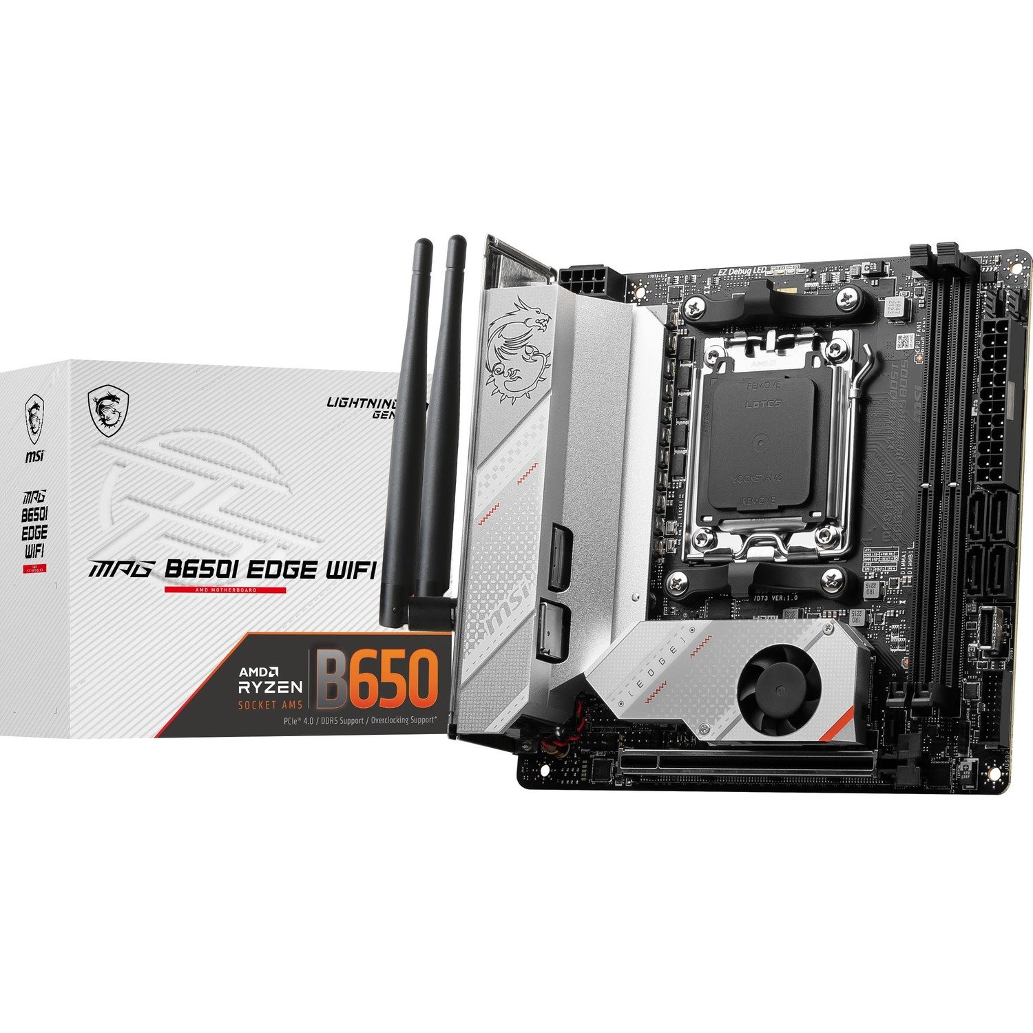 MSI MPG B650I EDGE WIFI Gaming Desktop Motherboard - AMD B650 Chipset - Socket AM5 - Mini ITX