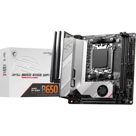 MSI MPG B650I EDGE WIFI Gaming Desktop Motherboard - AMD B650 Chipset - Socket AM5 - Mini ITX
