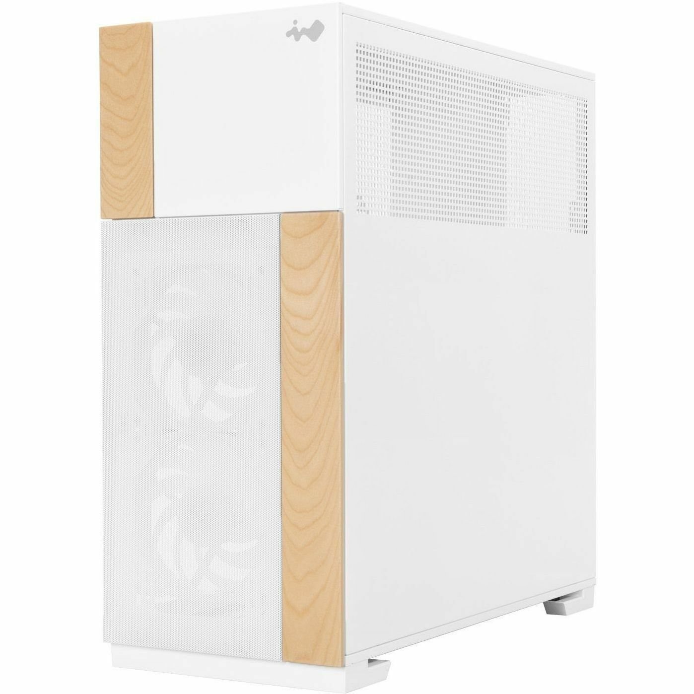 In Win IW-CS-F5WHI-3AN140P Computer Case - EATX, ATX Motherboard Supported - Full-tower - SECC, Tempered Glass, Wood - White