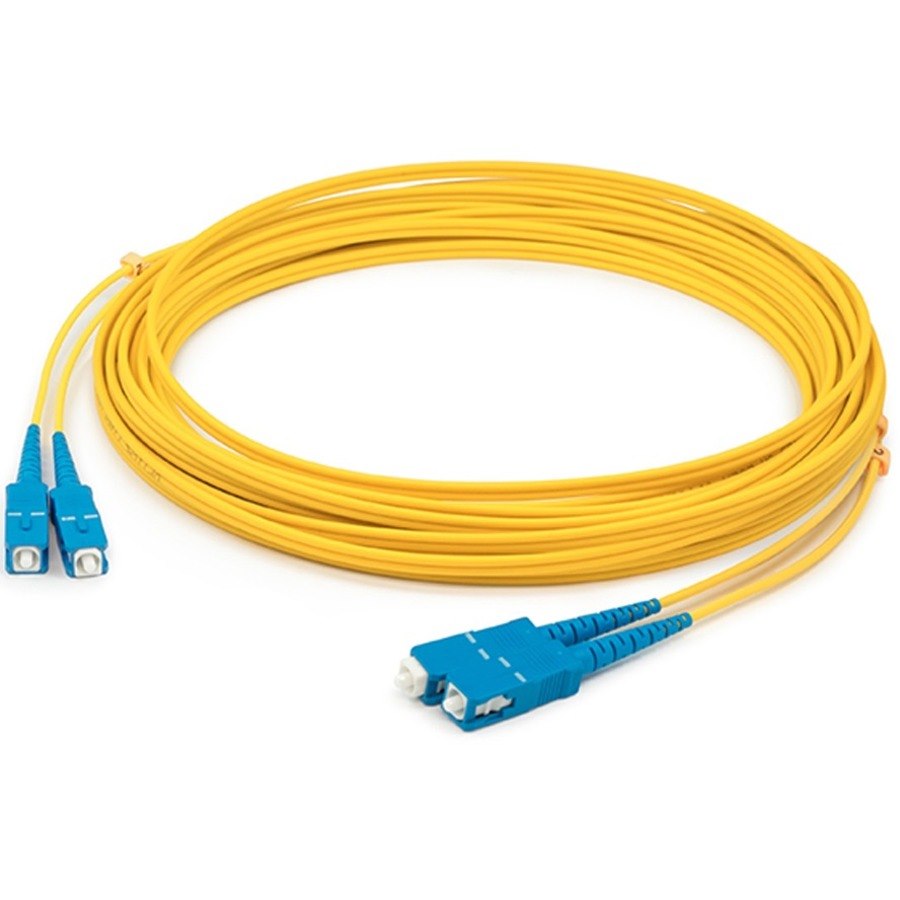AddOn 1m SC to SC Yellow OS2 Duplex OFNR (Riser-Rated) SMF Fiber Patch Cable
