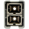 Ortronics TracJack Module, 2-SC Simplex Multimode, Beige Adapter,Lt. Gray Housing