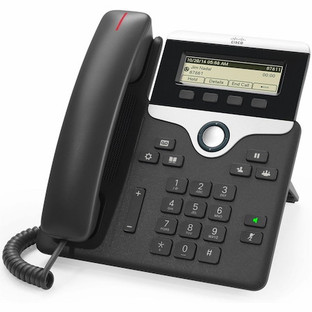 Cisco 7811 IP Phone - Corded - Corded - Wall Mountable - Charcoal