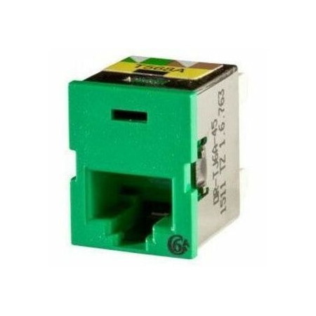 Ortronics Clarity Cat6a TracJack,T568A/B,8 pos, Green 180 degree