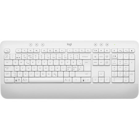 Logitech Signature K650 Keyboard - Wireless Connectivity - USB Interface - English - Off White, White