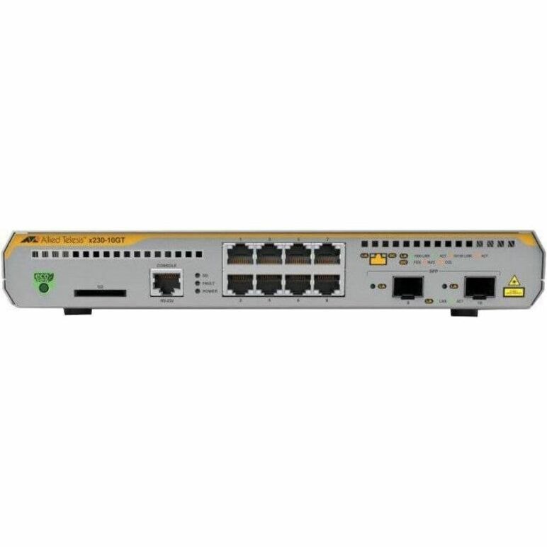 Allied Telesis L3 Switch with 8 x 10/100/1000T Ports and 2 x 100/1000X SFP Ports