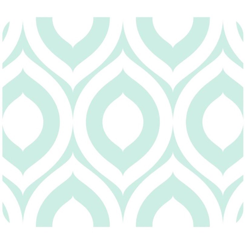 OTM Classic Prints White Mouse Pad, Elm Frost Green