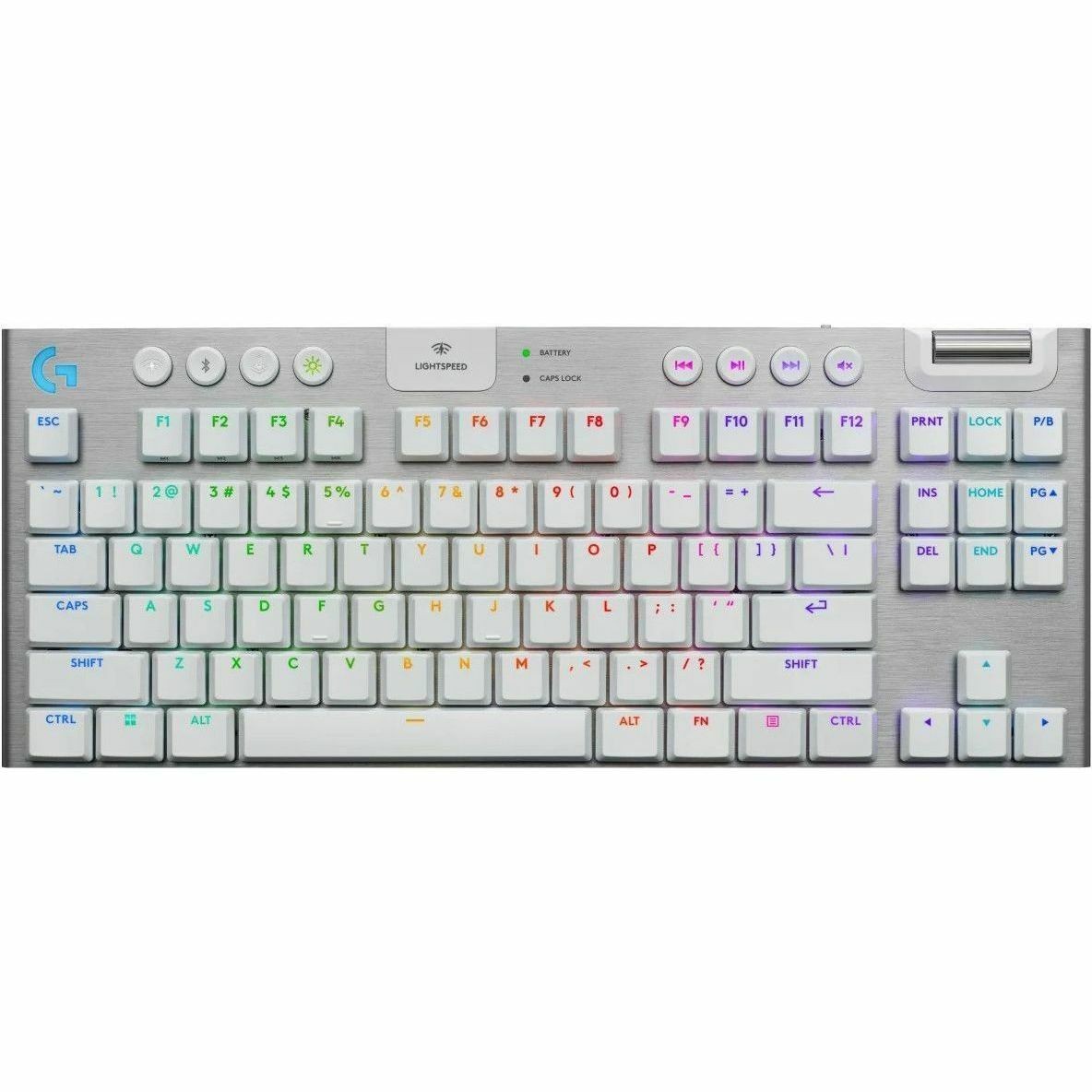 Logitech G G915 X LIGHTSPEED TKL Gaming-toetsenbord - Tenkeyless - Bedraad/draadloos Verbinding - USB Interface - RGB LED - Engels (UK) - QWERTY indeling - Wit