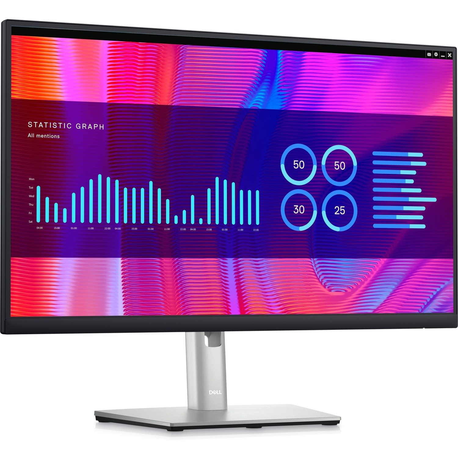 Dell P2423DE 24" Class LCD Monitor - 16:9 - Black, Silver