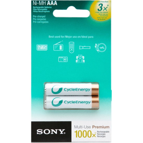 Sony Cycle Energy NHAAAB2KN Battery - Nickel Metal Hydride (NiMH) - 2