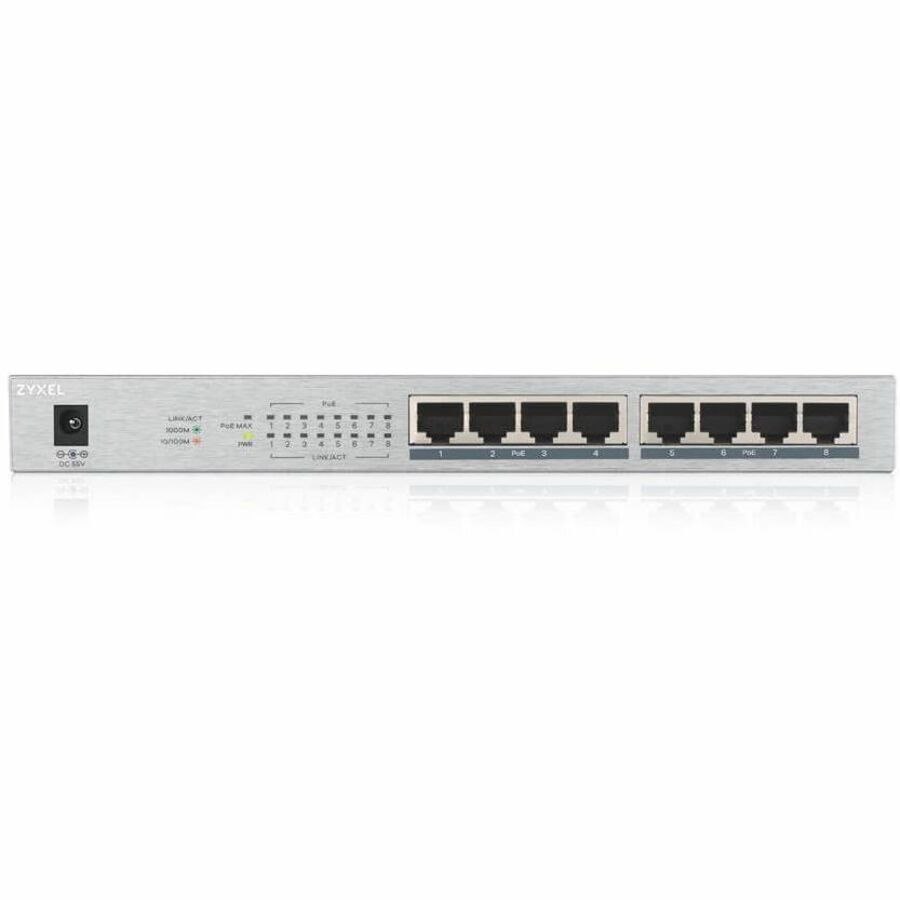 ZYXEL GS1008HP 8 Ports Ethernet Switch - Gigabit Ethernet - 10/100/1000Base-T