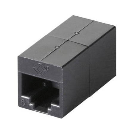 Black Box Cat.6 Coupler - Unhielded, Straight-Pin, Black