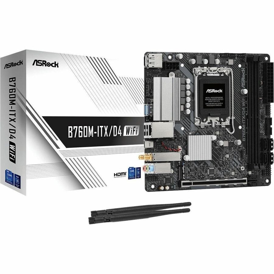 ASRock B760M-ITX/D4 WiFi Gaming Desktop Motherboard - Intel B760 Chipset - Socket LGA-1700 - Mini ITX