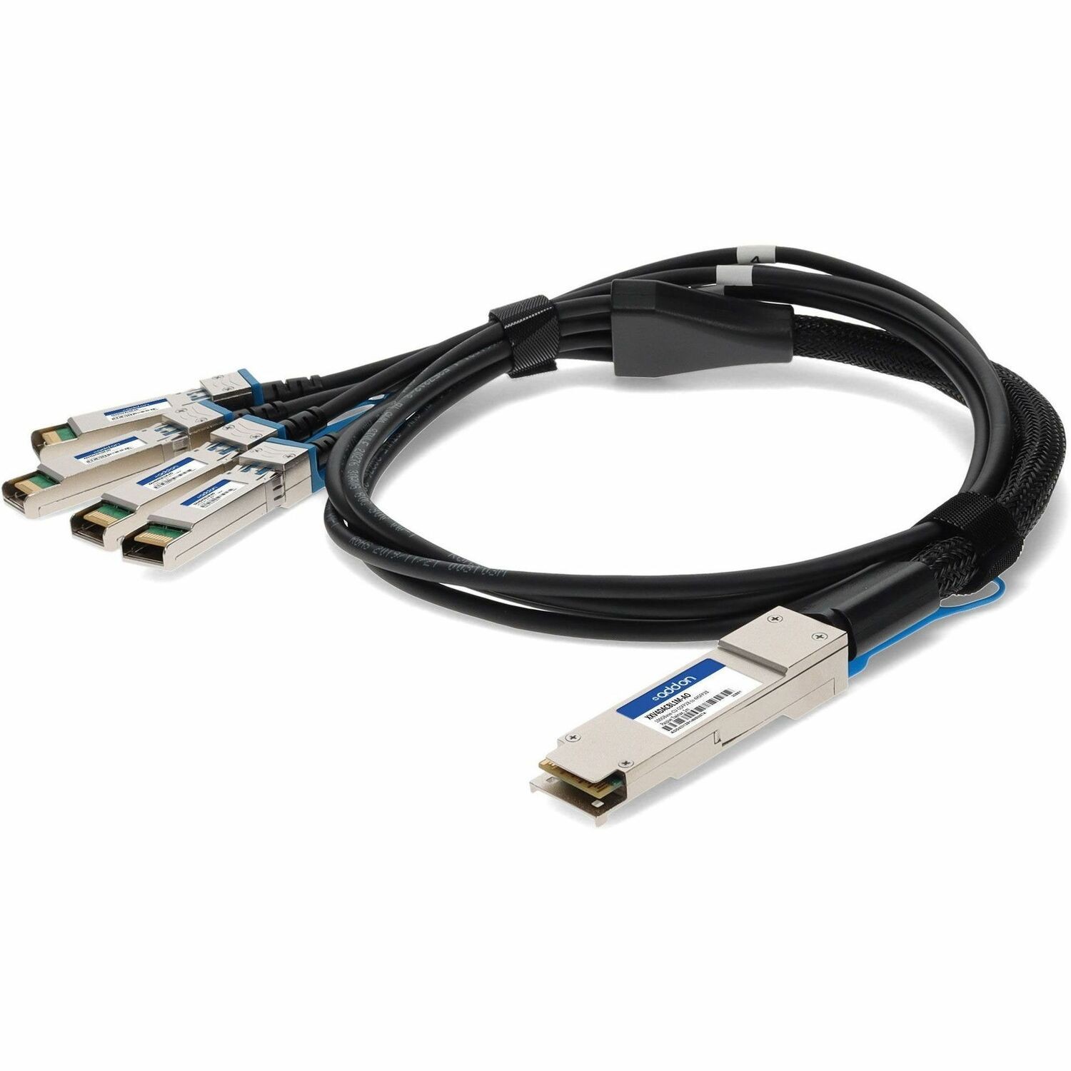 AddOn Intel&reg; XXV4DACBL1M Compatible TAA Compliant 100GBase-CU QSFP28 to 4xSFP28 Direct Attach Cable (Passive Twinax, 1m)