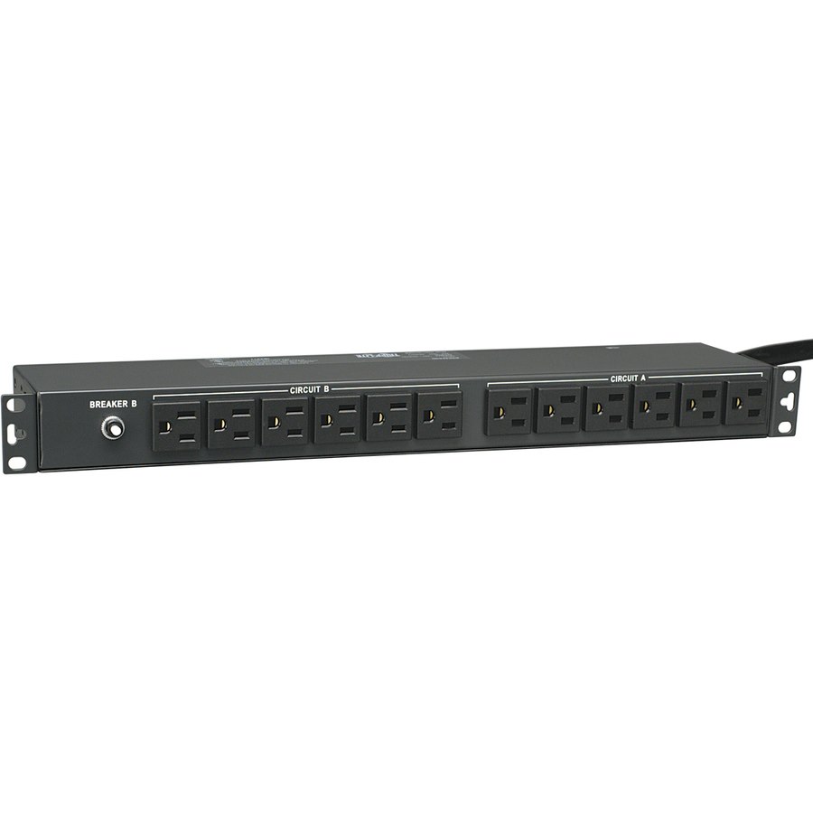 Eaton Tripp Lite Series 2.9kW Single-Phase 120V Basic PDU, 24 NEMA 5-15R Outlets, NEMA L5-30P Input, 15 ft. (4.57 m) Cord, 1U Rack-Mount