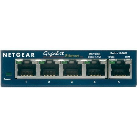 Netgear ProSafe GS105 5 Ports Ethernet Switch - Gigabit Ethernet - 10/100/1000Base-T