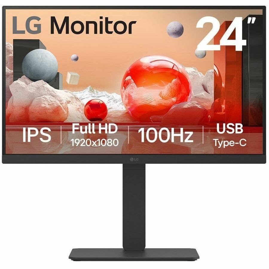 LG 24BA650-B 24 Zoll Class Full HD LCD-Monitor - 16:9 Format - Schwarz