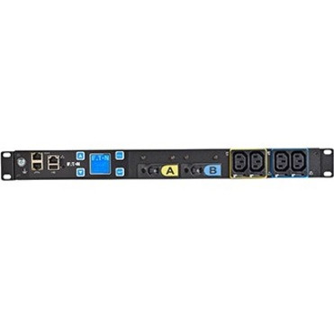 Eaton Metered Input rack PDU, 1U, L6-30P input, 5.76 kW max, 200-240V, 24A, 10 ft cord, Single-phase, Outlets: (16) C13 Outlet grip