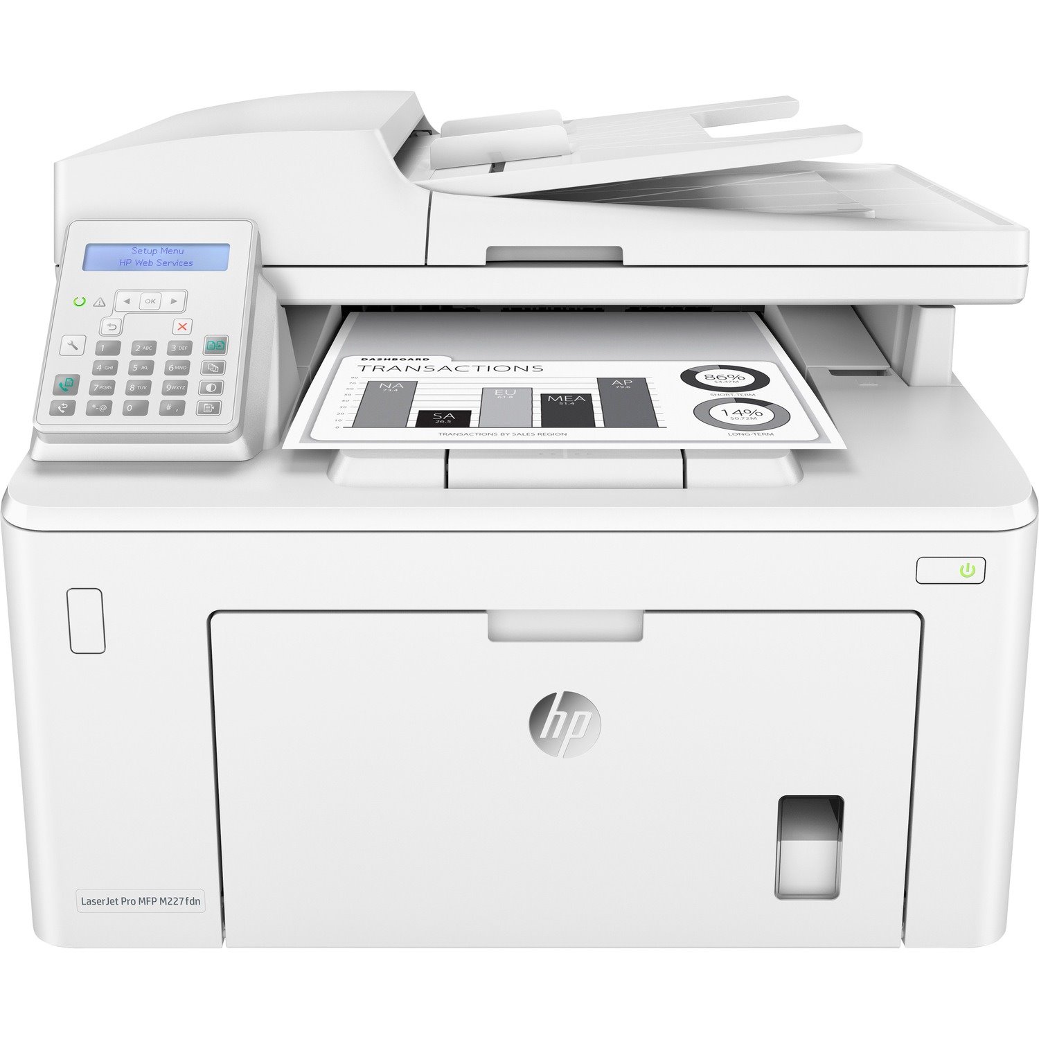 HP LaserJet Pro M227fdn Laser Multifunction Printer - Monochrome