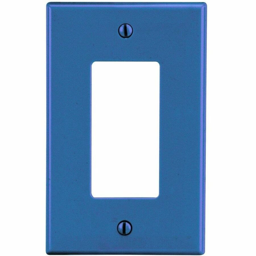 Bryant Wallplate, Mid-Size 1-Gang, 1) Decorator, Blue