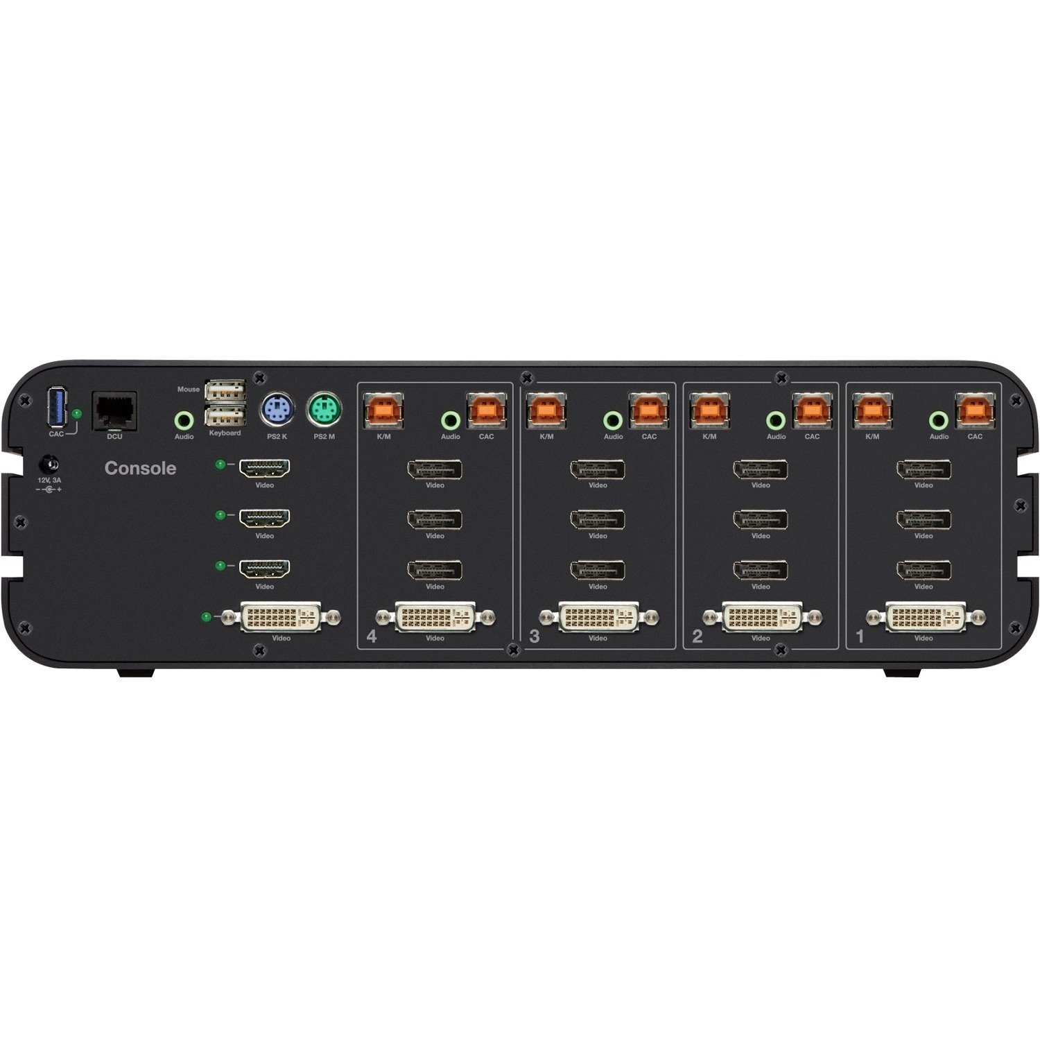 Belkin Advanced Secure Ultra High Def Quad-Head KVM Switch; 4-Port Plus