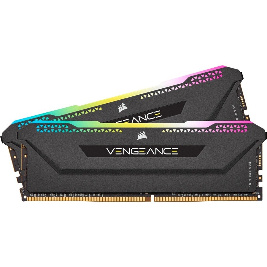 Corsair Vengeance RGB Pro SL RAM Module for Desktop PC, Motherboard - 32 GB (2 x 16GB) - DDR4-3200/PC4-25600 DDR4 SDRAM - 3200 MHz - CL16 - 1.35 V