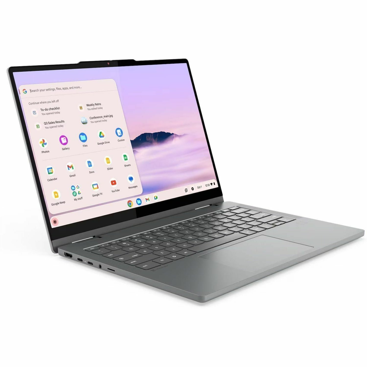 Lenovo 14IRU10 83LL000LUS 14" Touchscreen Convertible 2 in 1 Chromebook - WUXGA - Intel Core 5 120U - 8 GB - 256 GB SSD - English Keyboard - Luna Gray