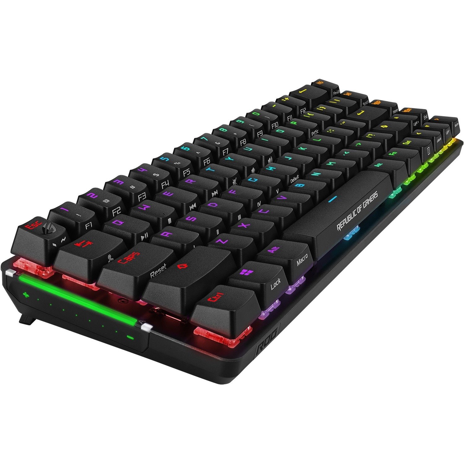 Asus ROG Falchion NX Gaming Keyboard - Wired/Wireless Connectivity - USB 2.0 Interface - RGB LED - Black, Grey