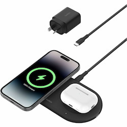 Belkin BoostCharge Pro 2-in-1 Magnetic Wireless Charging Pad with Qi2 15W