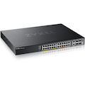 ZYXEL XGS2220-30HP 24-Port Gigabit L3 Managed and Nebula Pro Cloud Managed Switch | 26 PoE+ Ports at 400W with 4 SFP+ 10G Uplinks and 2 10G Ethernet Ports