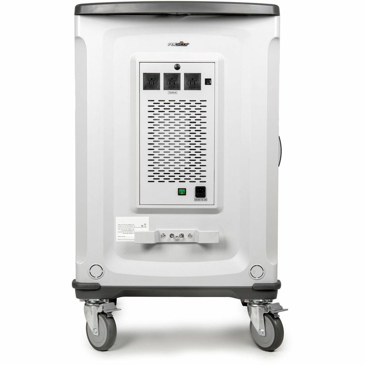 Rocstor Volt C32 PRE-WIRED Charge Cart - Includes 32 USB-C 65W Power Adapters