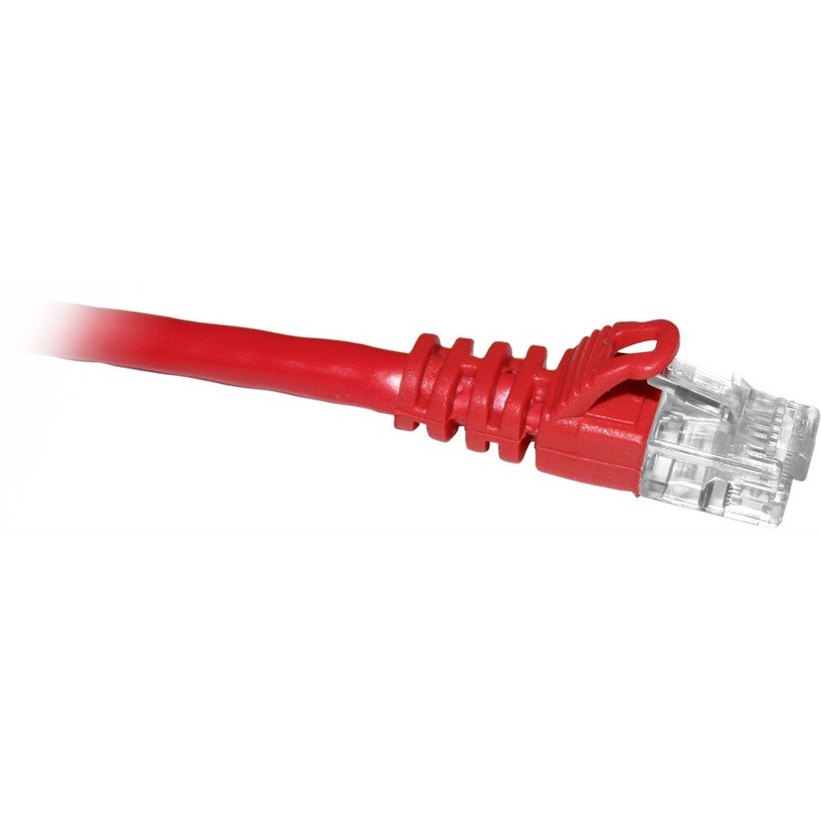 ENET Cat6 Red 1 Foot Patch Cable with Snagless Molded Boot (UTP) High-Quality Network Patch Cable RJ45 to RJ45 - 1Ft