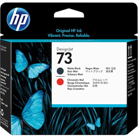HP 73 Original Inkjet Ink Cartridge - Matte Black, Red - 1 Each