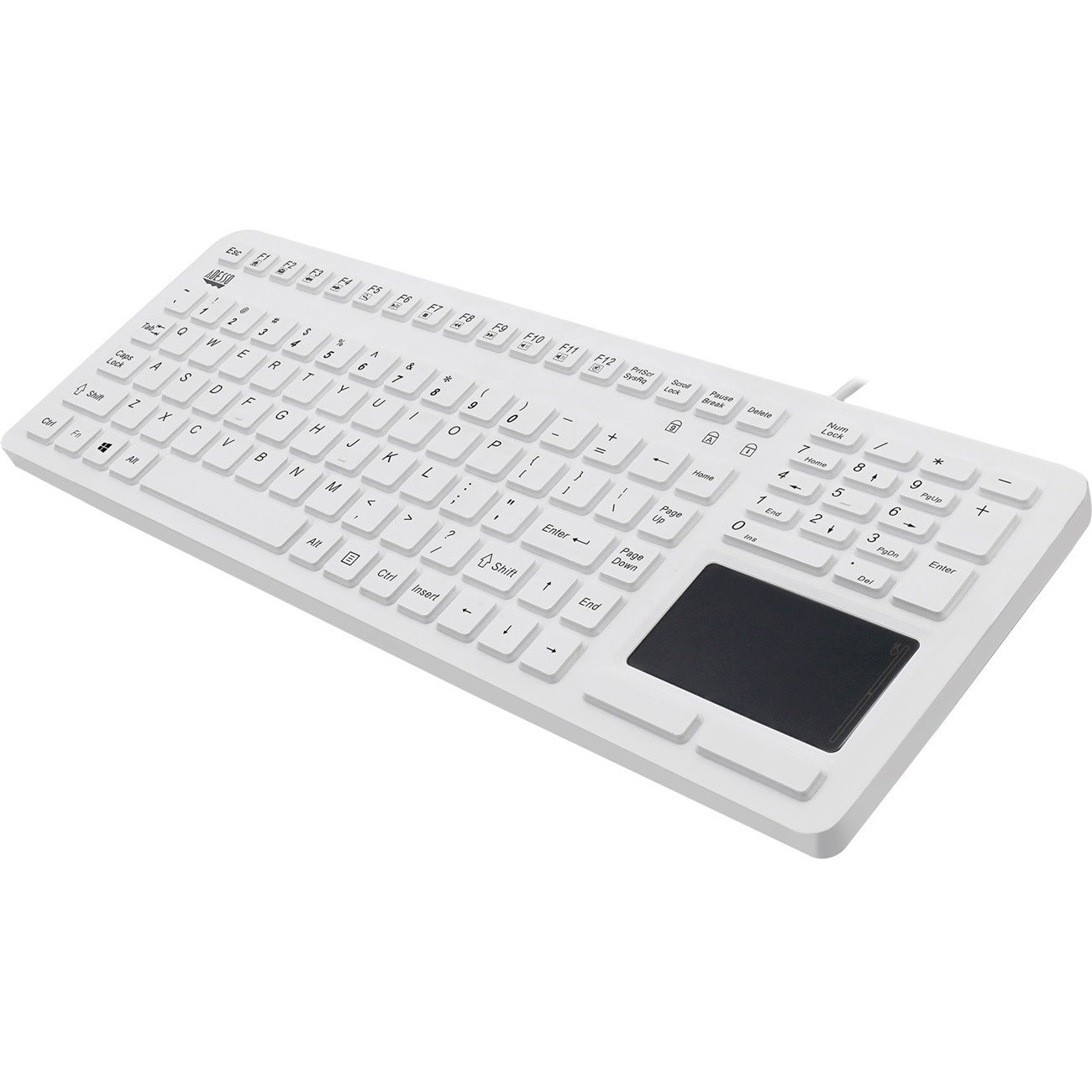Adesso Antimicrobial Waterproof Touchpad Keyboard (White)