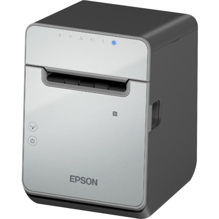 Epson TM-L100 (111) Direct Thermal Printer - Monochrome - Receipt Print - Gigabit Ethernet - USB - USB Host - With Cutter - Black