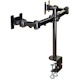 Newstar Full Motion Dual Desk Mount (clamp) for two 10-27" Monitor Screens, Height Adjustable - Black