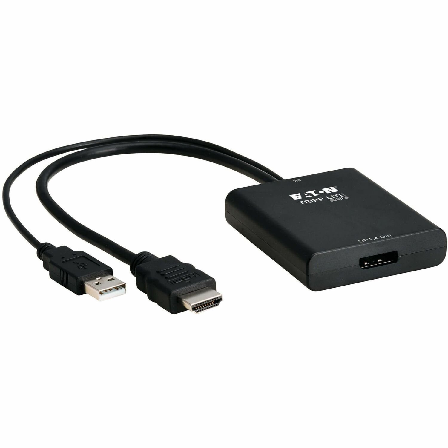 Eaton Tripp Lite Series 8K HDMI to DisplayPort Active Converter (M/F) with USB Power, 1 ft. (0.3 m)