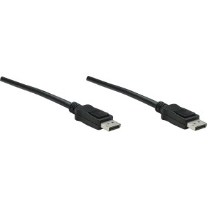 Manhattan DisplayPort Male/Male Monitor Cable, 10', Black