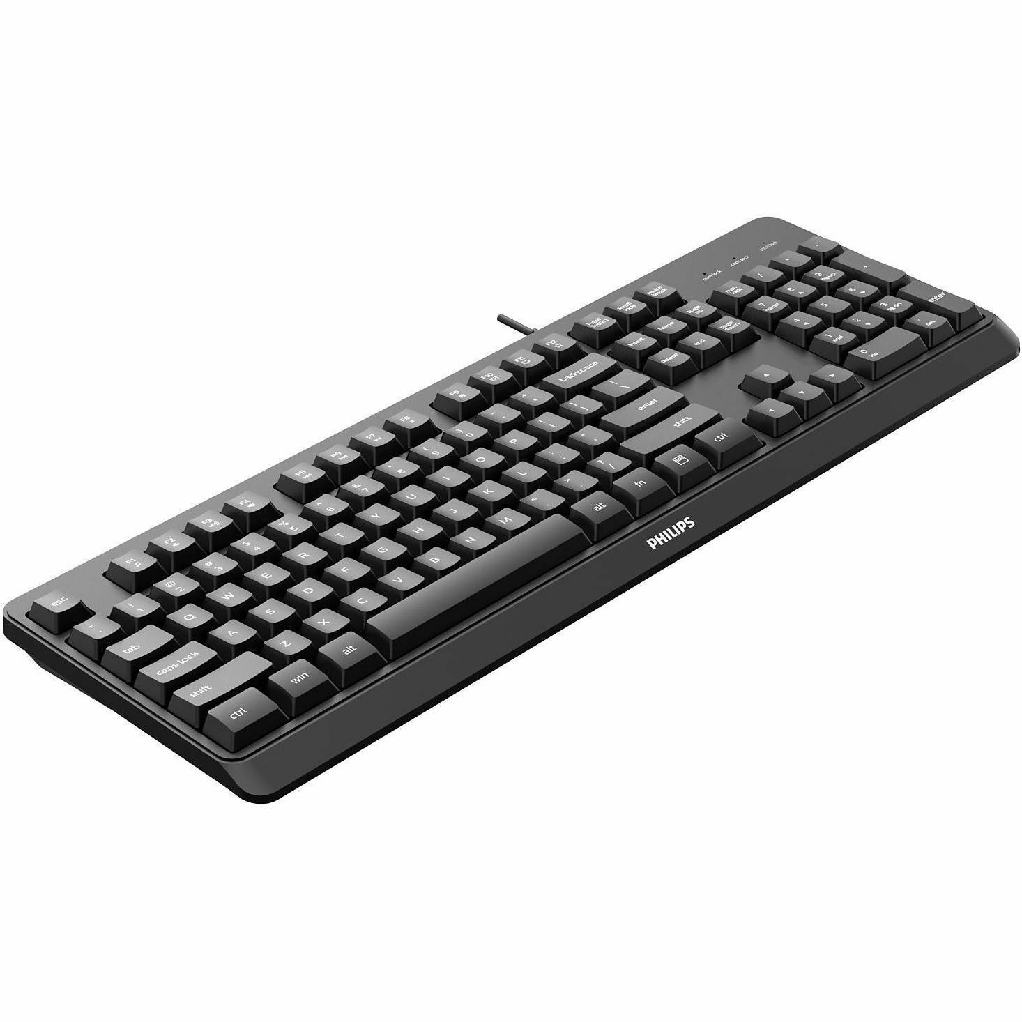 Philips 2000 Series SPK6207BL - Keyboard - Usb 2.0 - Matte Black