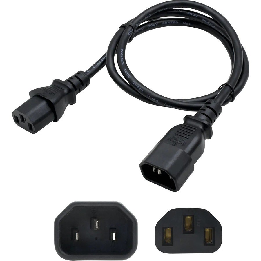 AddOn 20ft C13 Female to C14 Male 10AWG 100-250V at 30A Black Power Cable