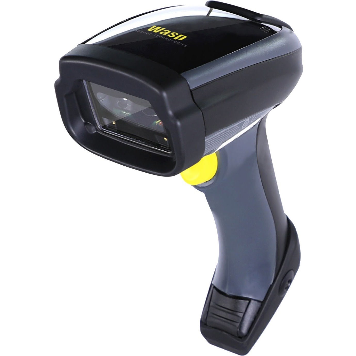 Wasp WWS750 Handheld Barcode Scanner - Wireless Connectivity - Black, Yellow