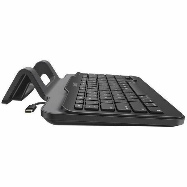 Belkin Connect Rugged Keyboard - Compact - Cable Connectivity - USB Type C Interface - QWERTY Layout - Black